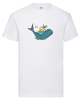 FRUIT OF THE LOOM T-shirt με στάμπα K2115 ΛΕΥΚΟ